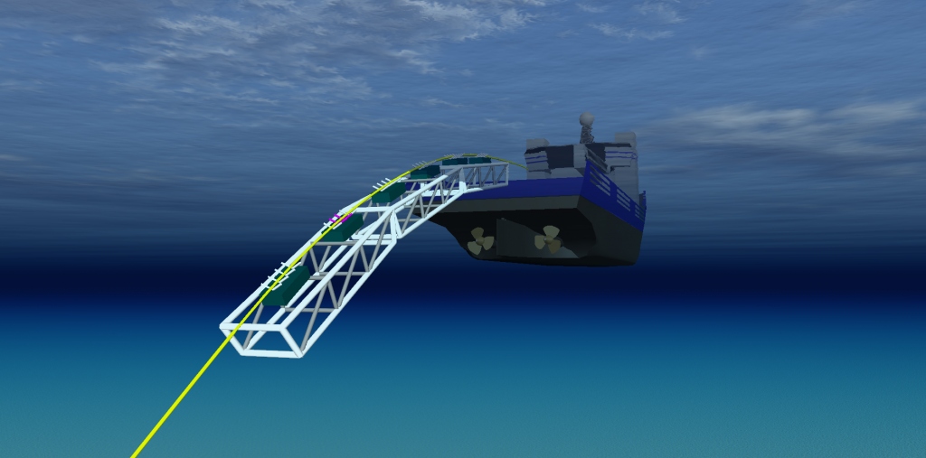 OrcaFlex pipelay stinger shaded graphics view