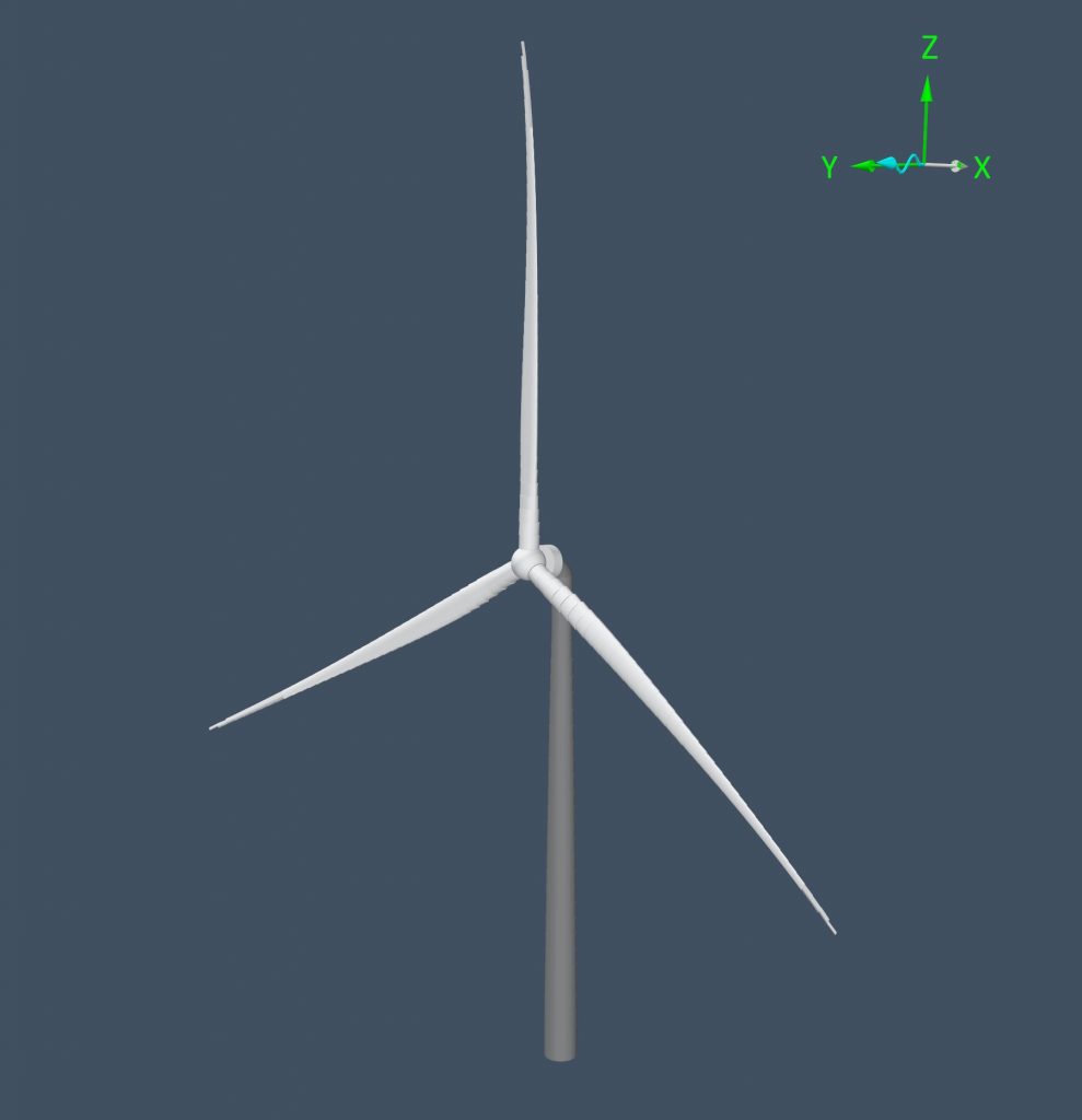 OrcaFlex model of the IEA 22 megawatt reference wind turbine