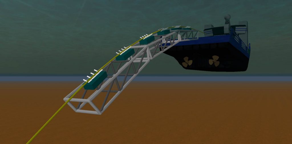 OrcaFlex pipelay stinger shaded graphics view